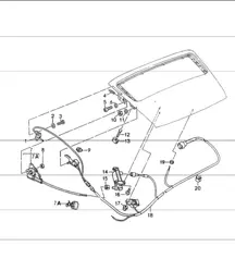 rear spoiler driving mechanism 964 CARRERA 2/4, CARRERA RS, TURBO-LOOK 1989-94