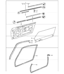 seal doors 964  COUPE TARGA CABRIO 1989-94