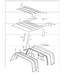 interior equipment roof roll bar 964 COUPE TARGA UPTO 1993