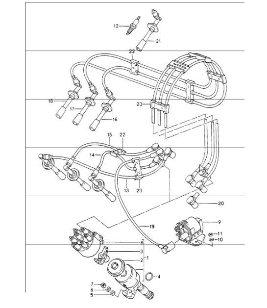 Diagram 901-01 Porsche Cayenne 3.2L V6 2003>> Electrical equipment