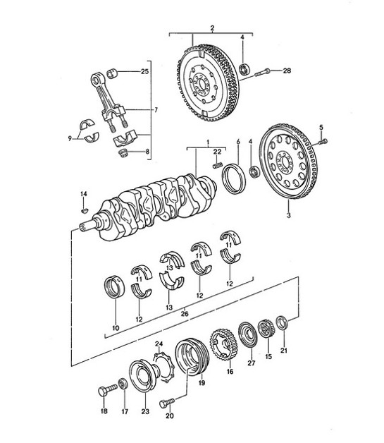 Diagram 102-000 Porsche Cayenne Coupe Turbo S E-Hybrid V8 4.0L 550CV 