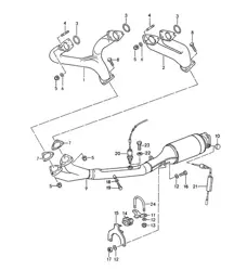 Uitlaatsysteem / Katalysator 968 1992-95