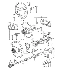 Steering wheel / Steering column / Steering lock 968 1992-95