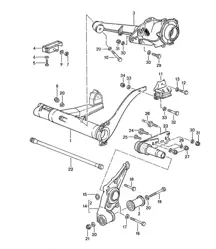 Rear axle carrier / Rear-axle trailing arm 968 1992-995