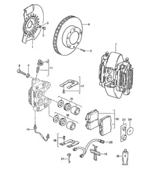 盘式制动器 / 前轴 968 1992-95