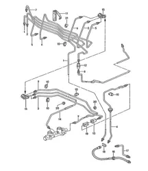 Conduites de frein / Avant 968 1992-95