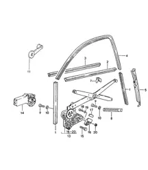 Vitres électriques / Guide vitres - COUPÉ - 968 1992-95