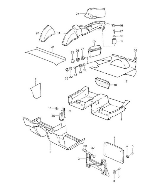 Diagram 807-005 Porsche 卡宴 S 4.5L V8 2003 年>>  车身