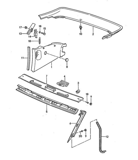 Diagram 807-015 Porsche Boxster 986/987/981 (1997-2016) Body