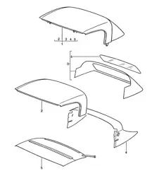 Cabrioverdeck / Verdeckbezug - CABRIO - 968 1992-95