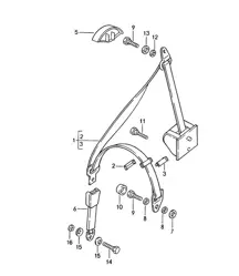 安全带 - 前部 - 968 1992-95