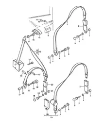 安全带 - 后部 - 968 1992-95