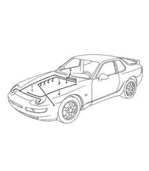 Faisceaux de câbles / Compartiment moteur / Chauffage / Climatisation 968 1992-95