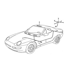 Kabelbäume / Fahrgastraum - CABRIO - 968 1992-95