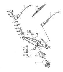 Windscreen wiper system 968 1992-1995