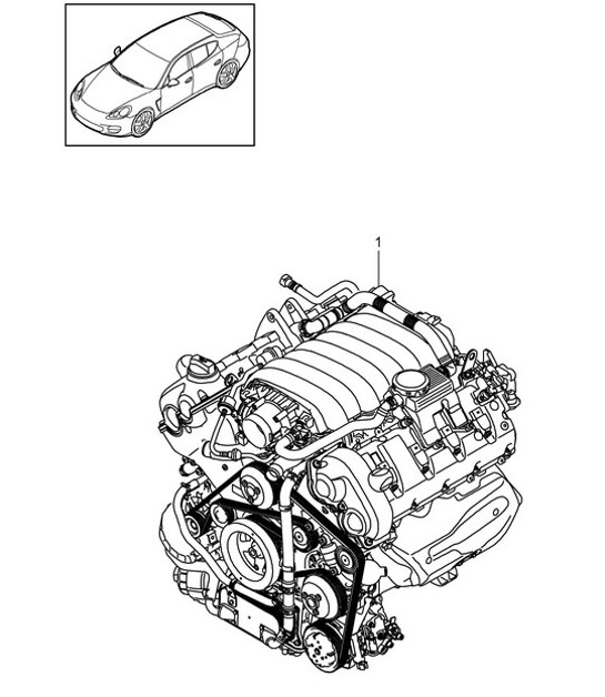 Diagram 101-000 Porsche 996 (911) (1997-2005) Engine