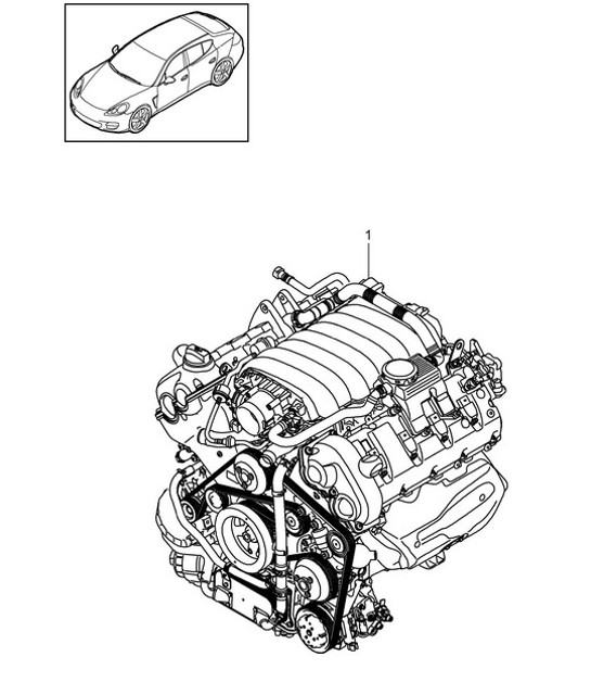 Diagram 101-005 Porsche 997 (911) MK2 2009-2012 Engine