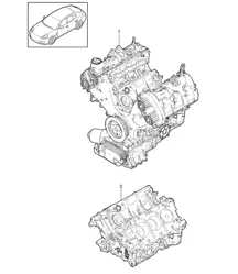 基础发动机/短缸体（型号：4620、4640）Panamera 970 (G1) 3.6L >>2013 年