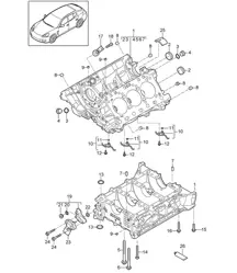 Carcasa del cárter / Piezas individuales (Modelo: 4620,CWAA, CXNA+ PR:338) Panamera 970 (G1) 3.6L 2010-16