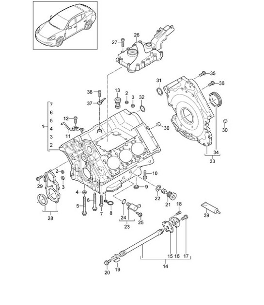 Diagram 101-050 Porsche Cayenne 3.0L Diesel 2007>> Motore
