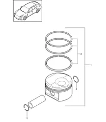 Kolben / Kolbenringe (Modell: 4620,4640) Panamera 970 (G1) 3.6L >>2013