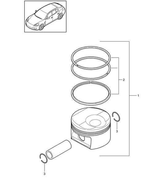 Diagram 102-041 Porsche 996 C2 3.4L 1997-08/01 Engine