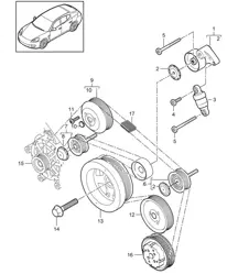 皮带张紧器/皮带传动装置 (型号：CWDA、CWD、CWFA、CWF) Panamera 970 (G1) 3.0L 2014>>