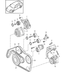 Riemenspanner / Riementrieb (Modell: CRCC,CRCB, CWJA) Panamera 970 (G1) 3.0L DIESEL 2012-18
