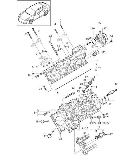 Diagram 103-005 Porsche Cayenne Turbo E-Hybrid Coupe with GT Package V8 4.0 739Hp 