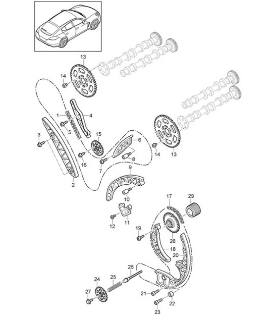 Diagram 103-080 Porsche 992 (911) MK1 2019-2024 Engine