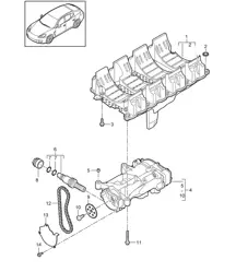 Placa deflectora de aceite / Bomba de aceite (Modelo: 4820,4840, 4870,CXPA, CXRA,CXR, CWBA,CWB, CWCA,CWC) Panamera 970 (G1) 4.38L 2010-16