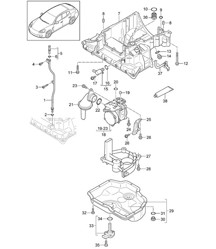 Oliegeleidend huis / Oliepomp / Vacuümpomp / Oliecarter (Model: CRCC,CRCB, CWJA) Panamera 970 (G1) 3.0L DIESEL 2012-16