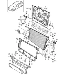 Refrigeración por agua - 3 - / Radiador Panamera 970 (G1) 2010-16