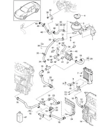 冷却液冷却系统/冷却液膨胀箱 (型号：CGEA、CGE、CGFA) Panamera 970 (G1) 3.0L HYBRID >>2013