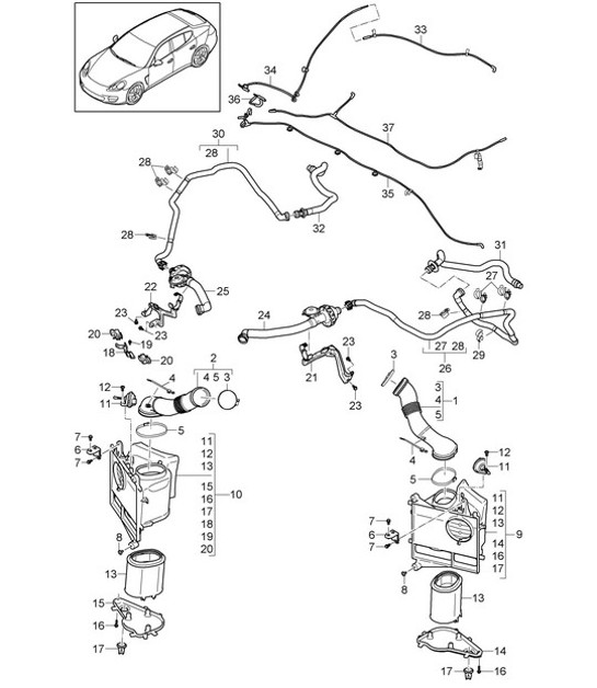 Diagram 106-005 Porsche Macan S Gasolina 3.0L V6 354 CV 