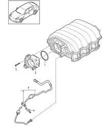节气门适配器/油箱通风装置（型号：4620、4640、CWAA、CXNA）Panamera 970 (G1) 3.6L 2010-16