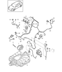 Gasklepadapter / Tankventilatie / Vacuümleiding (Model: CGEA,CGE, CGFA) Panamera 970 (G1) 3.0L HYBRID 2012-16