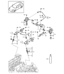 Tubo de recogida de combustible / inyector de alta presión / bomba de alta presión (Modelo: CWDA,CWD, CWFA,CWF) Panamera 970 (G1) 3.0L 2014>>