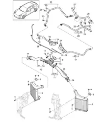 Charge air cooler / Pressure pipe (Model: 4870,CWBA, CWB,CWCA,CWC) Panamera 970 (G1) 4.8L Turbo 2010-16