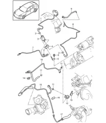 Supercharging / Control line  / Pressure line (Model: 4870,CWBA, CWB,CWCA,CWC) Panamera 970 (G1) 4.8L Turbo 2010-16