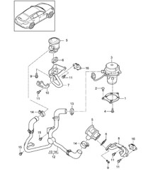 Exhaust purification system w. secondary air injection (Model: CWDA,CWD, CWFA,CWF) Panamera 970 (G1) 3.0L 2014>>