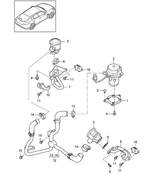 Diagram 108-005 Porsche 356C 1963-65 Engine