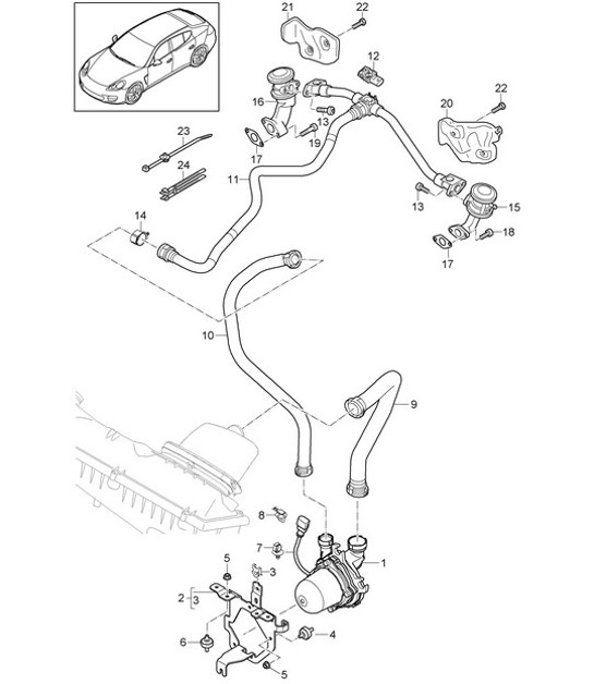 Diagram 108-010 Porsche Cayenne Turbo V8 4.0L Petrol 550Hp 