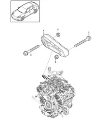 发动机悬架 / 发动机支架 (型号：CWDA、CWD、CWFA、CWF) Panamera 970 (G1) 3.0L 2014>>