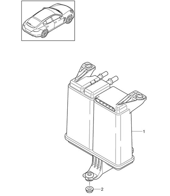 Diagram 201-040 Porsche Cayenne Turbo S 4.5L 2006>> Fuel System, Exhaust System