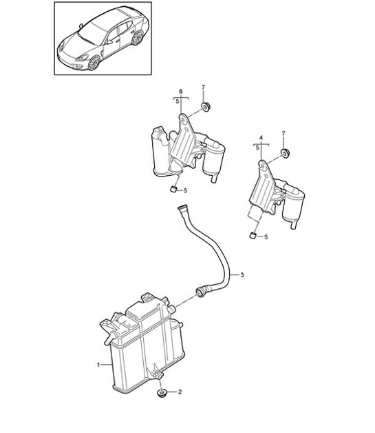 Diagram 201-060 Porsche Cayenne Turbo E-Hybrid V8 4.0L 739Hp 