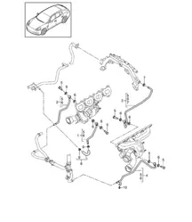 Tubo de refrigerante para turbocompresor de gases de escape (Modelo: 4870,CWBA, CWB,CWCA,CWC) Panamera 970 (G1) 4.8L TURBO 2010-16