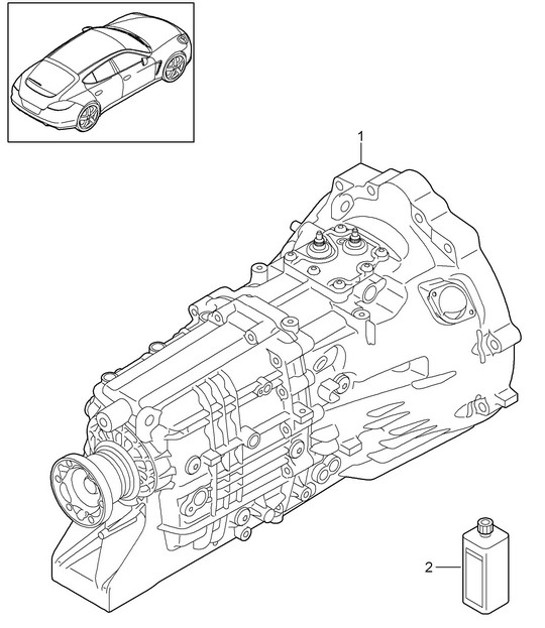 Diagram 302-000 Porsche Panamera 970 MK1 (2009-2013) Transmission