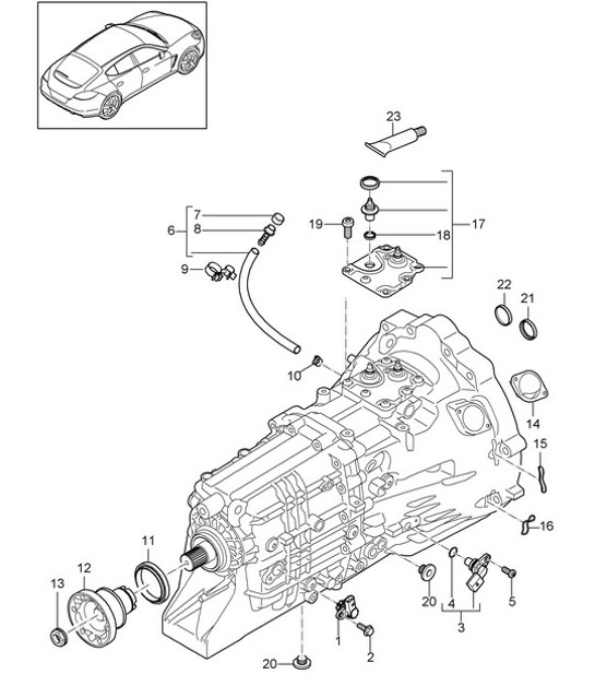 Diagram 302-010 Porsche Boxster 986/987/981 (1997-2016) Transmission
