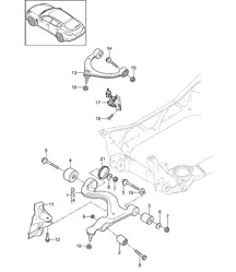 Wishbone / Contrôle de portée des phares / Suspension adaptative Panamera 970 (G1) 2010-16